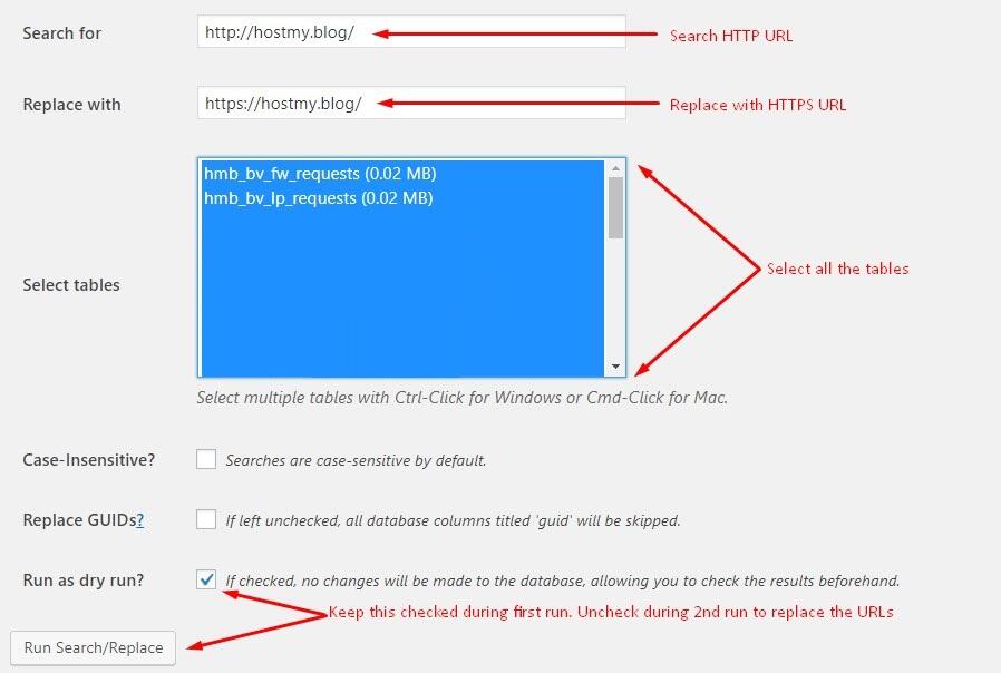 Search & Replace URLs